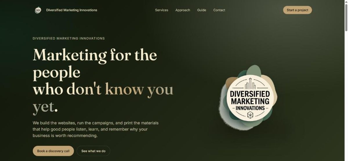 Diversified Marketing Innovations website screenshot