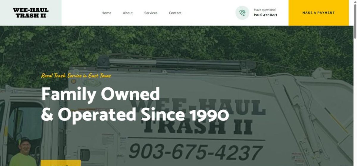 Wee-Haul Trash II website screenshot
